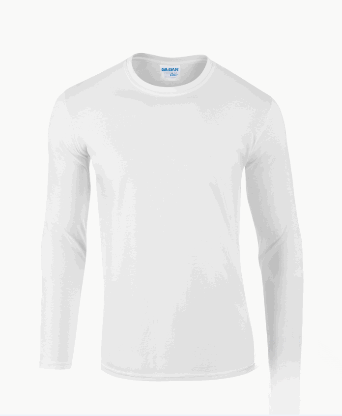 Gildan long sleeve white t clearance shirt