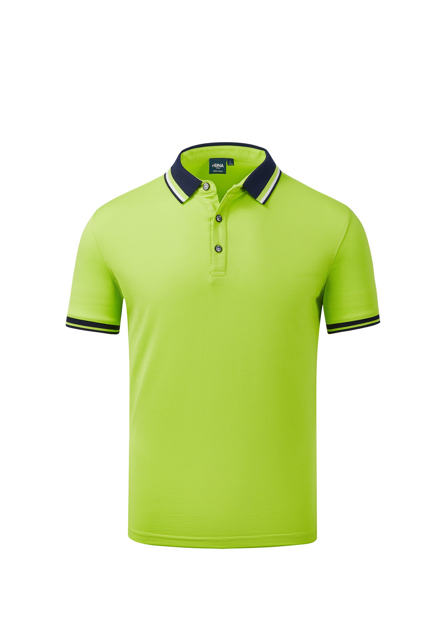 Feina [*2066FN] COLORFUL COLLAR SHORT-SLEEVED POLO SHIRT