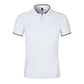 JACQUARD COLLAR MERCERIZED PEARL FLOWER POLO SHIRT