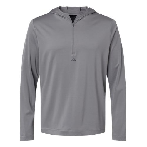 Adidas - Lightweight Performance Quarter-Zip Hooded Pullover - A596