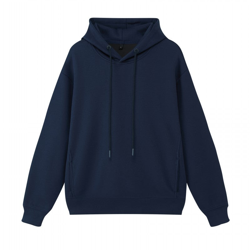 Polyester cotton drop shoulder hoodie side pockets Sustainable Corporate Apparel and Merchandise