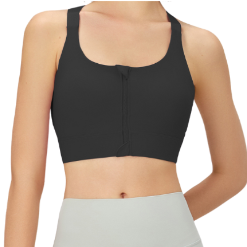 Front Zipper Sports Bra