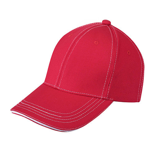 [9LE04] Baseball Cap with Colour Quilting and Lining / 絎线棒球帽(夾三文)